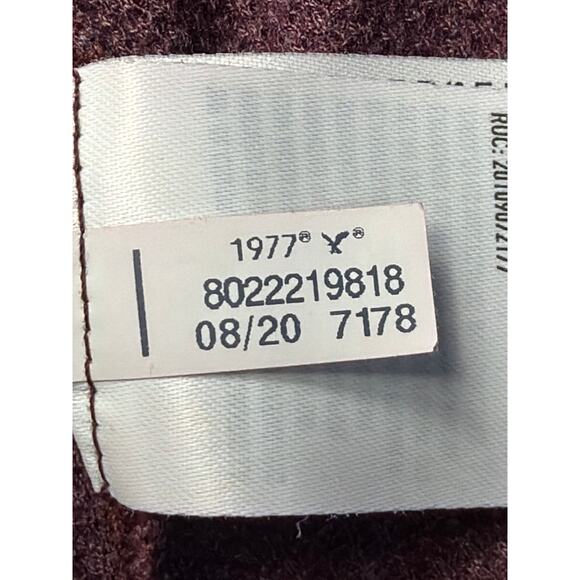 American Eagle Cropped Ribbed Turtleneck Purple Hi Low Women's Size X-Small - Picture 7 of 8